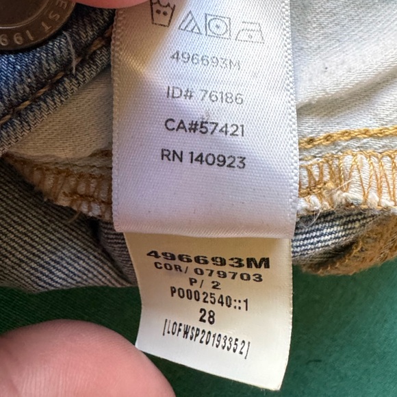 LOFT Modern Skinny Crop Women’s Distressed Blue Jeans. Decorative Hem. Size 6/28 - Picture 7 of 11